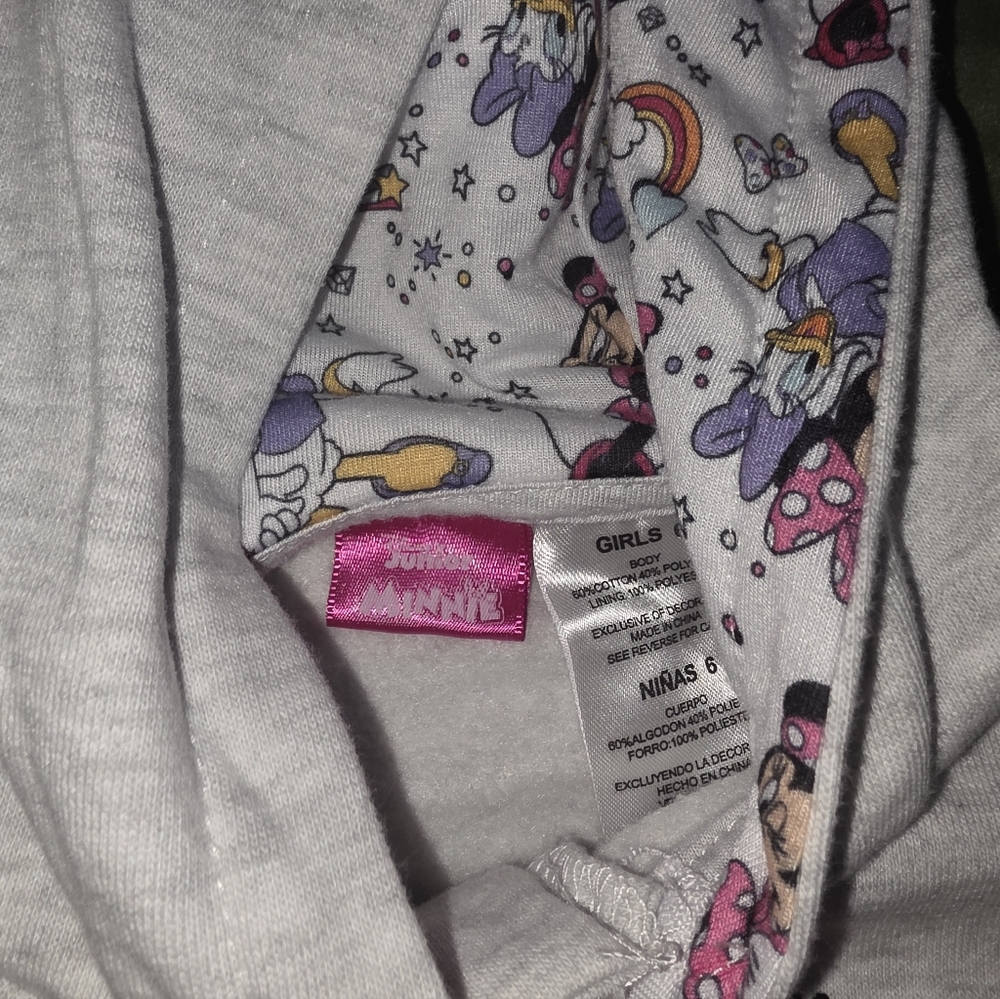 Minnie Mouse Rinestone Kids 5/6 Hoodie - Picture 4 of 5